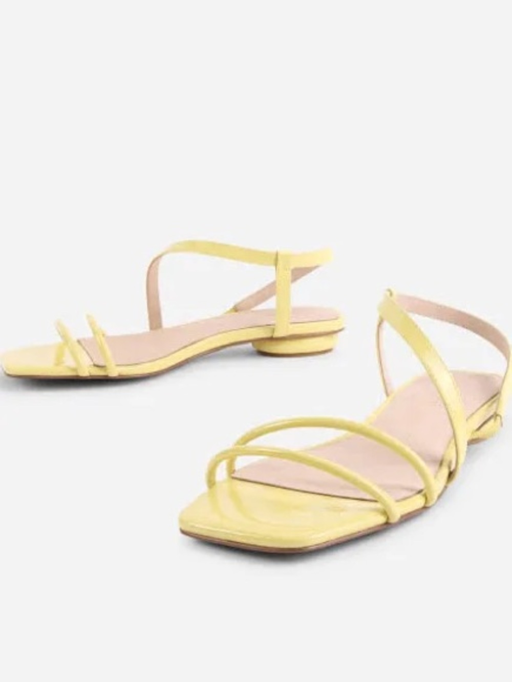 Intentionally Blank Yellow Patent Flat Sandals - 9